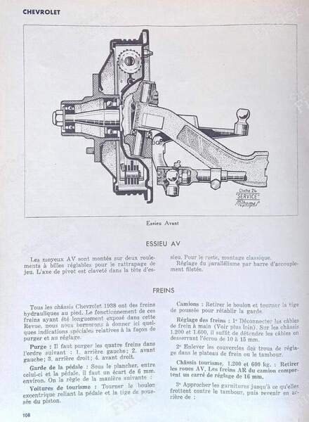 Revue technique SERVICE 1939 - CHEVROLET Master Pickup (1/2 - 1 1/2 - 3/4 - 1) - Avril 1939- 4