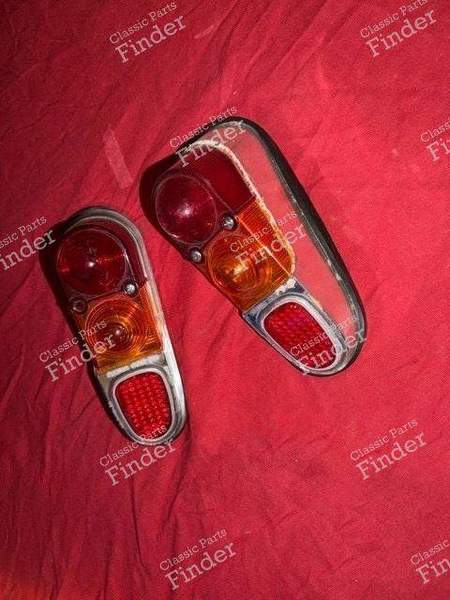 Paire de cabochons de feu arrière chromés - RENAULT 4 / 3 / F (R4) - 2