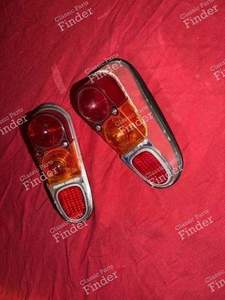 Paire de cabochons de feu arrière chromés - RENAULT 4 / 3 / F (R4) - thumb-2