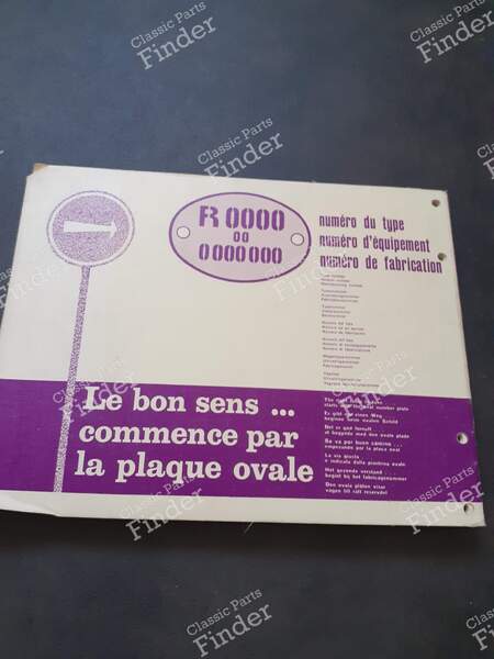 Spare Parts Catalogs - RENAULT 4 / 3 / F (R4) - PR728 / PR784- 6