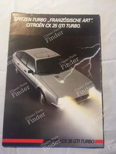 Prospekt + Plakat - CITROEN CX 25 GTI Turbo - Serie 1 - CITROËN CX - 0