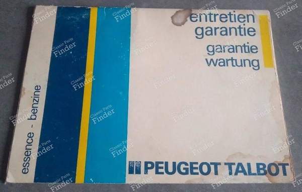 Operating and maintenance manual for Peugeot 505 - PEUGEOT 505 - 1