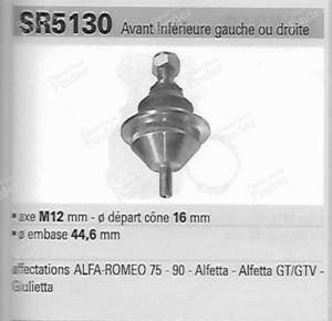 Kugelgelenk für untere Vorderradaufhängung links oder rechts - ALFA ROMEO 75 - QSJ844S- thumb-3