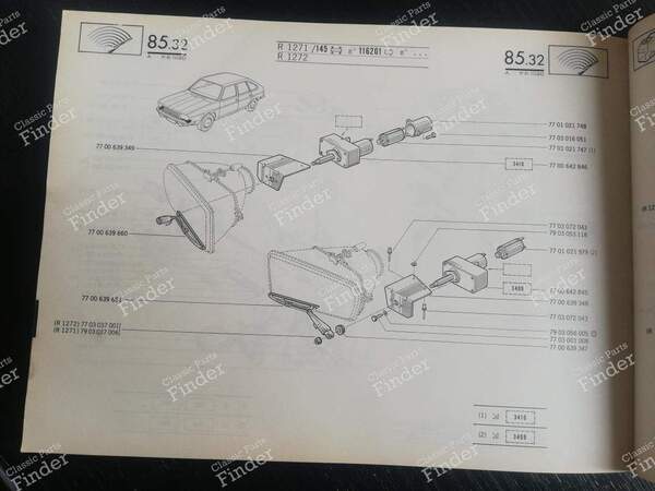 Spare Parts Manual - PR1020, 3rd Edition - RENAULT 20 / 30 (R20 / R30) - 7701442392- 7