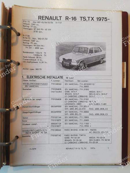 Handbuch für Ersatzteile - RENAULT 4 / 3 / F (R4) - 5