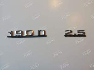 Trunk sign - 2.5 diesel version - MERCEDES BENZ 190 (W201)