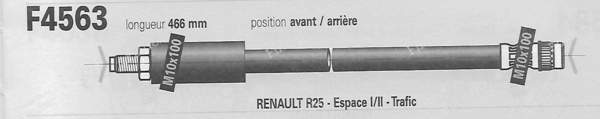 Rear hoses 1 axle hose - RENAULT Trafic - F4563- 1